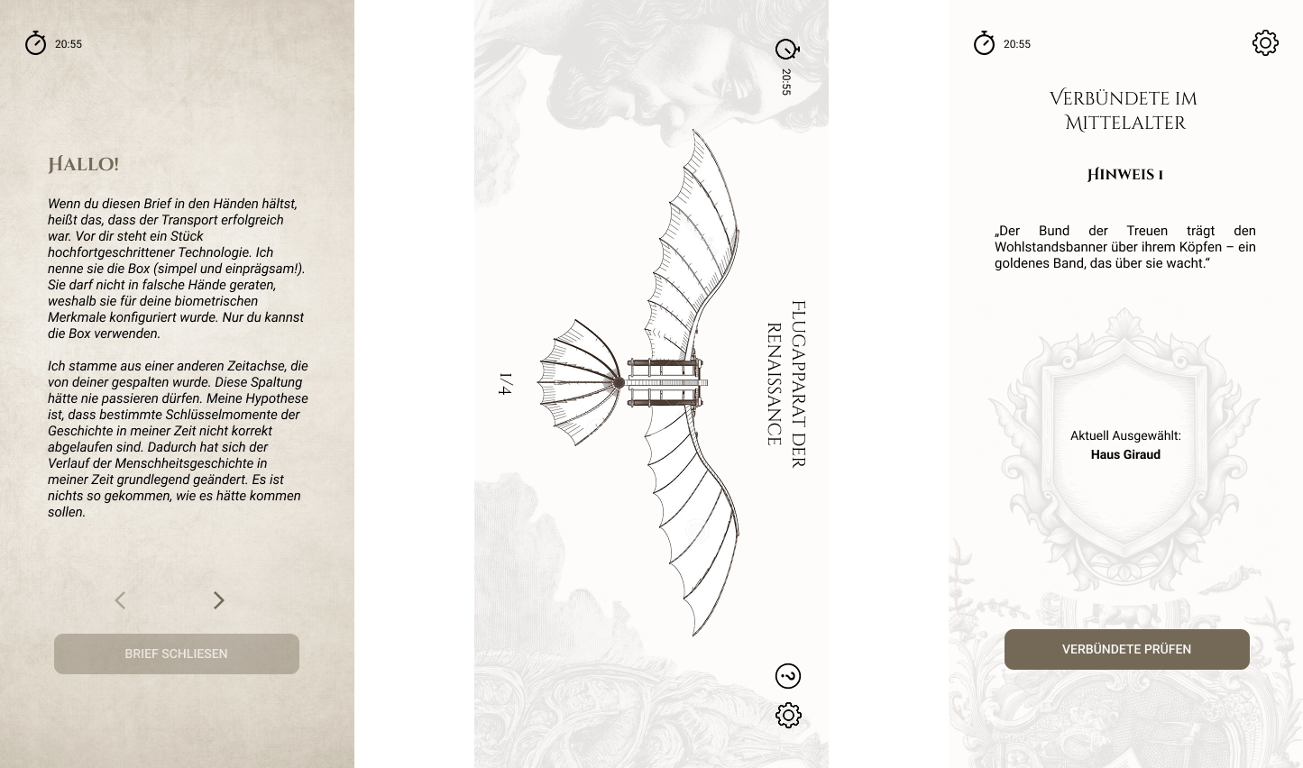 High-Fidelity-Design der Time Parabox App in Figma.